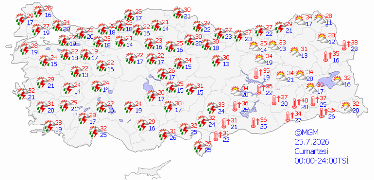  Çok kuvvetli yağış geliyor