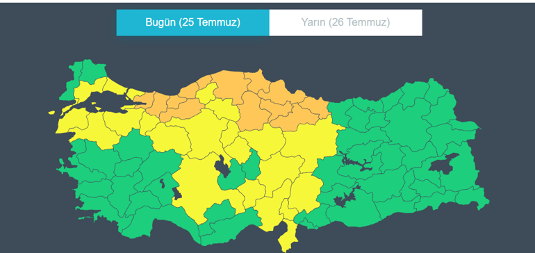 Meteorolojiden kuvvetli yağış, fırtına, toz taşınımı uyarısı
