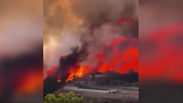 Muğla, Antalya, Balıkesir, Kütahya, Çanakkale ve Yalovada orman yangını Seydikemer, Kumluca ve Edremitte bazı evler tahliye edildi