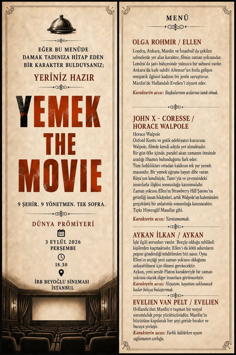 YEMEK THE MOVIE: Londra’dan İstanbul’a uzanan sanat köprüsü