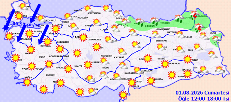 Meteorolojiden kuvvetli rüzgar uyarısı