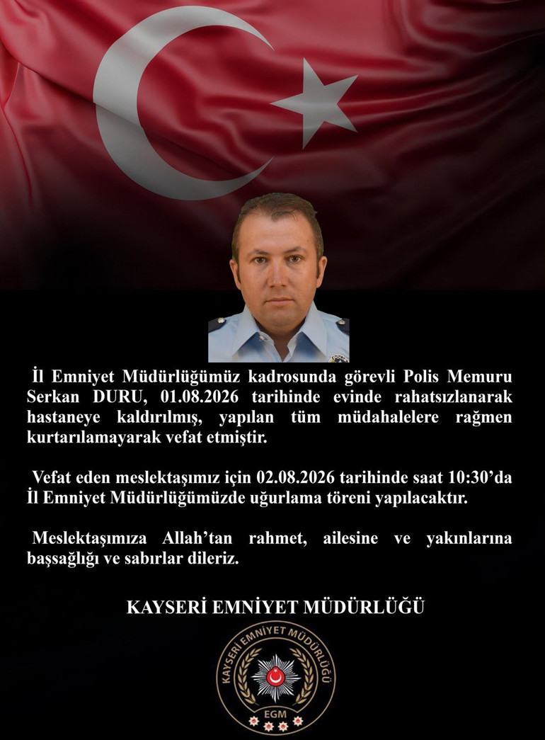 Evinde rahatsızlanan polis memuru kurtarılamadı