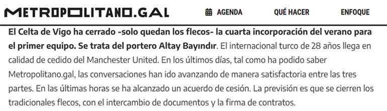 Altay Bayındırın yeni takımı belli oldu