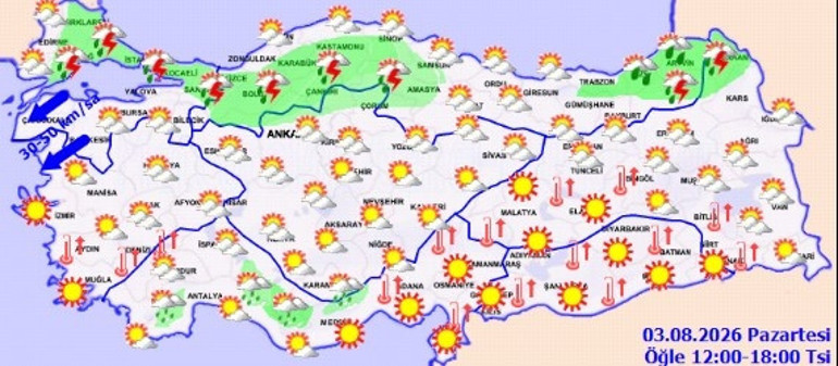 İstanbul dahil birçok ilde yağış ve fırtına uyarısı