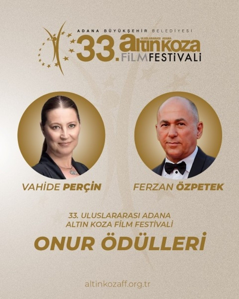 Ferzan Özpetek ve Vahide Perçin’e Adana Altın Koza Onur Ödülü