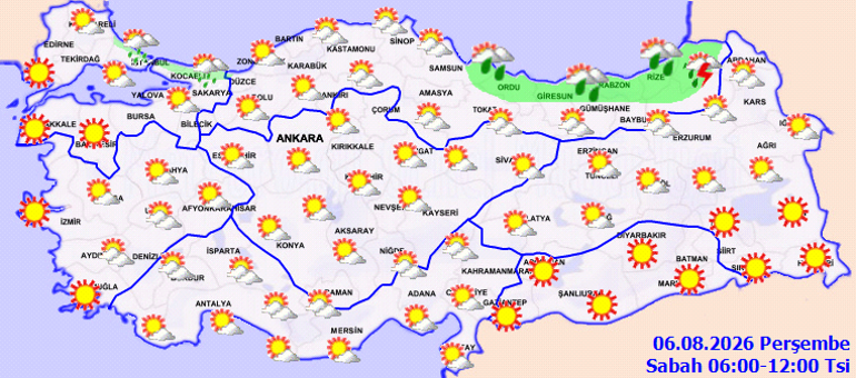 Son dakika hava durumu tahminleri il il | Bugün (6 Ağustos) hava nasıl olacak İstanbul ve birçok ile sağanak yağış uyarısı