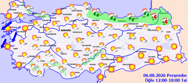 Son dakika hava durumu tahminleri il il | Bugün (6 Ağustos) hava nasıl olacak İstanbul ve birçok ile sağanak yağış uyarısı