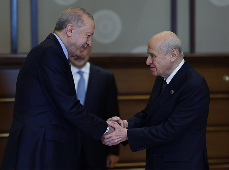 Beştepede kritik zirve Cumhurbaşkanı Erdoğan, MHP Lideri Bahçeli ile görüştü