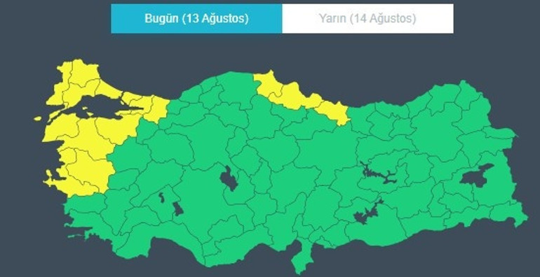 İstanbul dahil 15 ilde alarm: Kuvvetli fırtına ve sağanak geliyor Hafta sonuna kadar sürecek | Meteoroloji saat verdi: Bazı ilçelerde denize girmek yasaklandı