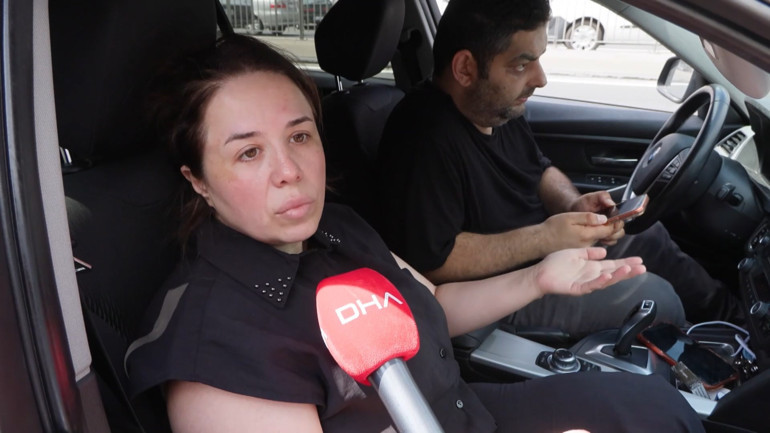 Eyüpsultanda hastane önündeki kazada tansiyon hastası kadın ile taksi şoförü birbirini suçladı