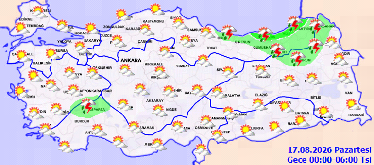 Son dakika hava durumu tahminleri il il | Bugün (17 Ağustos) hava nasıl olacak Bu hafta İstanbulda yağmur var mı İşte İstanbul Ankara İzmir ve il il 17 Ağustos hava durumu raporu