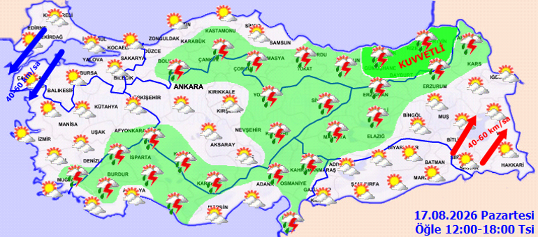 Son dakika hava durumu tahminleri il il | Bugün (17 Ağustos) hava nasıl olacak Bu hafta İstanbulda yağmur var mı İşte İstanbul Ankara İzmir ve il il 17 Ağustos hava durumu raporu