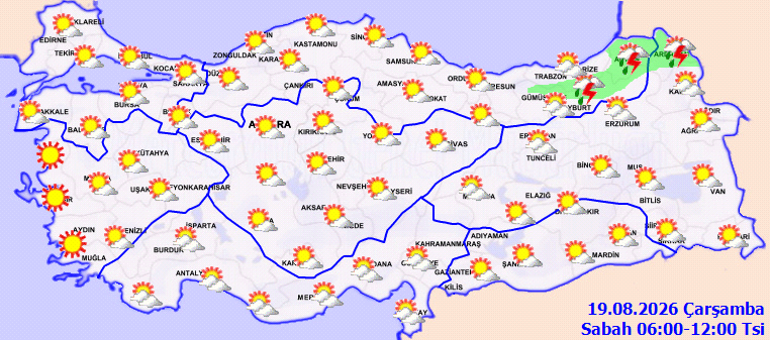 Hava durumu tahminleri il il | Bugün (19 Ağustos) hava nasıl olacak Bu hafta İstanbulda yağmur var mı El Nino geliyor Bazı illere son dakika sağanak yağış uyarısı