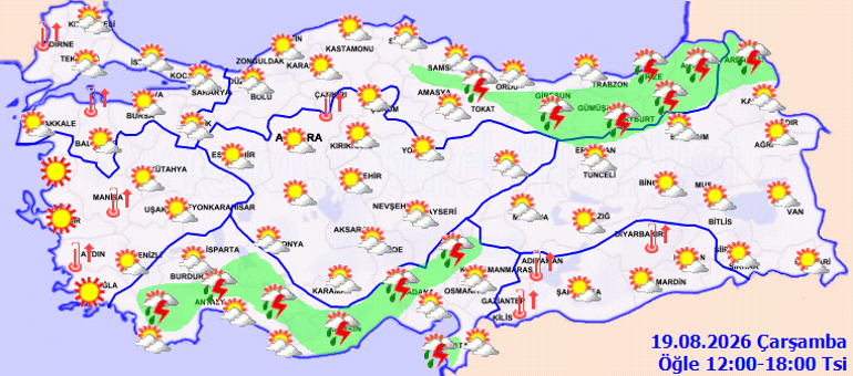 Hava durumu tahminleri il il | Bugün (19 Ağustos) hava nasıl olacak Bu hafta İstanbulda yağmur var mı El Nino geliyor Bazı illere son dakika sağanak yağış uyarısı