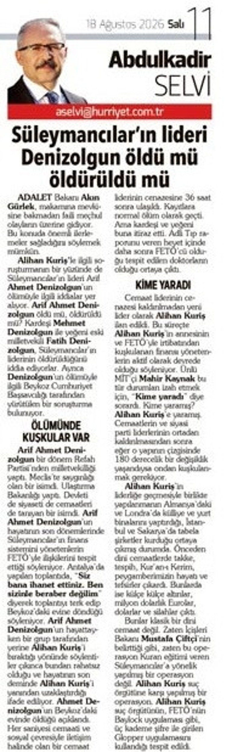 Süleymancılar’ın liderinin mezarı açılacak