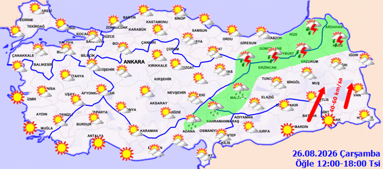 Hafta sonu plan yapanlar dikkat Hava durumu değişiyor...Kavurucu sıcak gidiyor, gök gürültülü sağanak geliyor