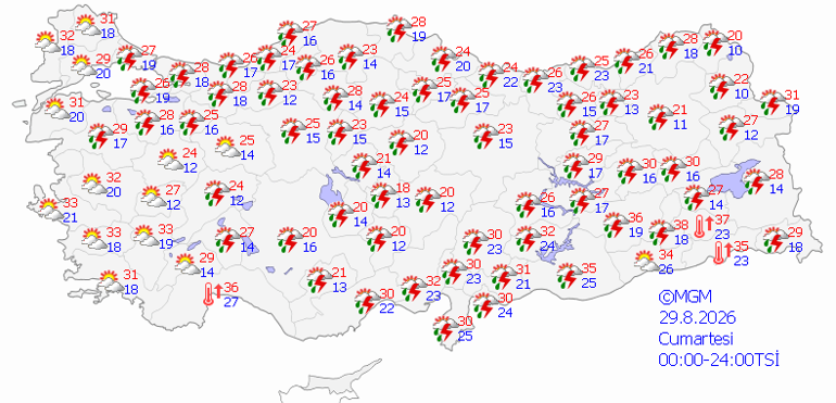 Hafta sonu plan yapanlar dikkat Hava durumu değişiyor...Kavurucu sıcak gidiyor, gök gürültülü sağanak geliyor