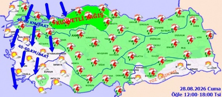 İstanbul dahil 12 ilde sarı alarm | Kuvvetli sağanak ve fırtına etkili olacak