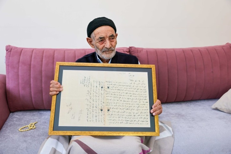 Sivasta 113 yıllık savaş mektubu, gazinin 103 yaşındaki oğluna ulaştı