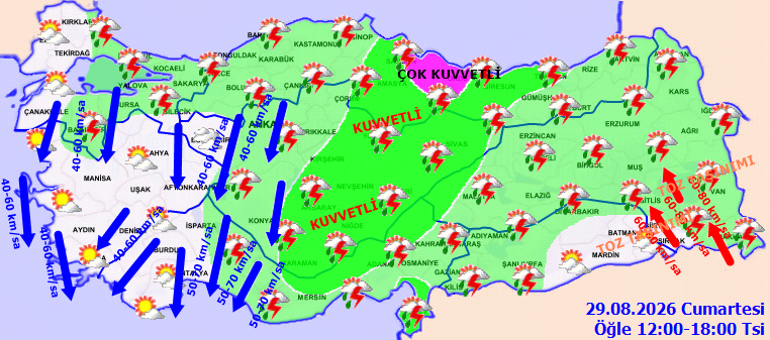 SON DAKİKA BU İLLERE SAĞANAK YAĞIŞ UYARISI | Bugün (29 Ağustos) hava nasıl olacak Hafta sonu yağmur var mı Meteoroloji İstanbul ve birçok ile saat verdi Kuvvetli geliyor...