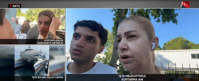 Gittiğimizde henüz batmamıştı, sudaki insanları topladık