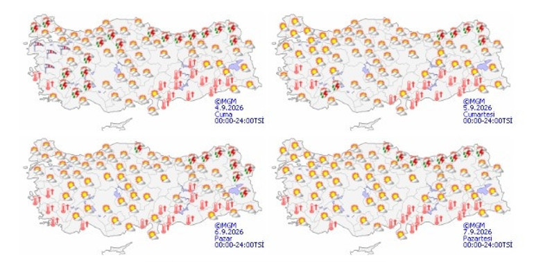 Balkanlardan serin hava geliyor: Sağanak ve kuvvetli rüzgar uyarısı | Meteoroloji saat verdi: Bu bölgelerde yağış var