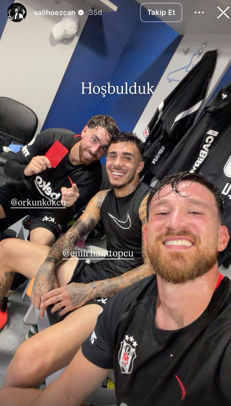 Beşiktaştan Archie Browna Hoş geldin göndermesi Salih Özcan da katıldı