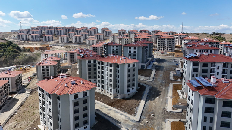 Başvuruları başladı 90 Kiralık Sosyal Konut havadan görüntülendi