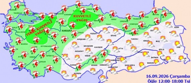 Sağanak yağış geliyor: Sıcaklıklar düşüyor Meteoroloji saat verdi İstanbul dahil birçok ilde sağanak yağış ve fırtına alarmı