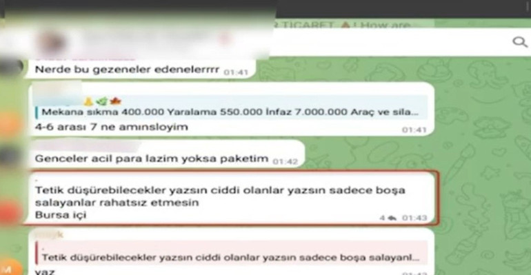 Bursada suç örgütlerine sanal medyadan eleman arayan şebekeye baskın: 10 gözaltı