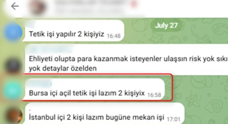 Bursada suç örgütlerine sanal medyadan eleman arayan şebekeye baskın: 10 gözaltı