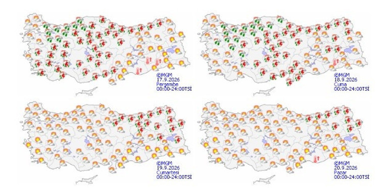 Kuvvetli sağanak ve fırtına geliyor Meteoroloji saat vererek uyardı: Ankara ve İstanbul dahil birçok ilde alarm verildi