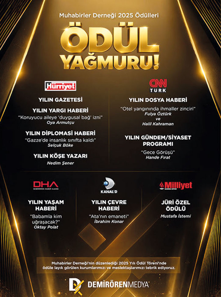 Demirören Medya’ya ödül yağmuru