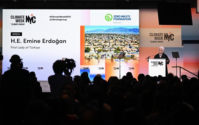 Emine Erdoğan, New York İklim Haftası açılışında konuştu