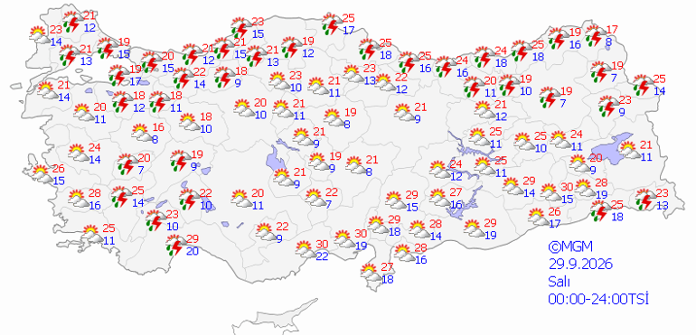 Meteoroloji tarih verdi: Yeni bir yağışlı sistem Türkiye’yi etkisi altına alacak Su baskını ve dolu uyarısı...