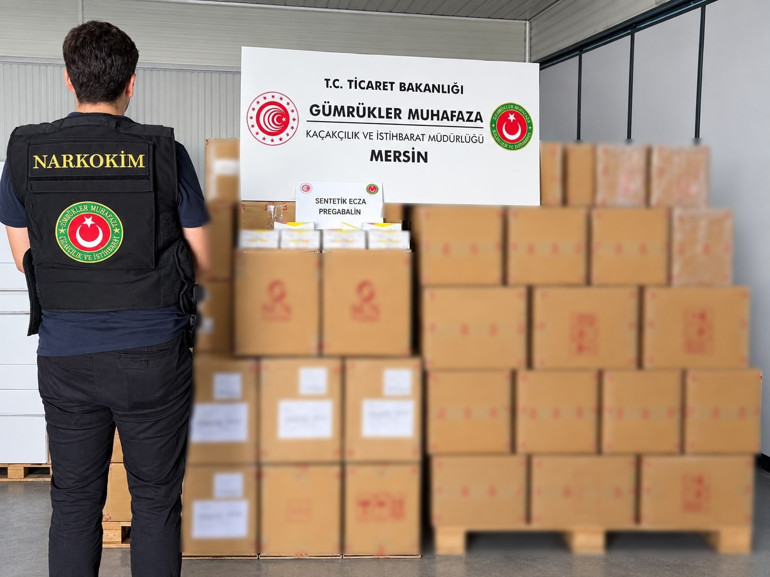 Mersinde 3 ayrı operasyonda 1 ton 716 kilo 500 gram pregabalin ele geçirildi