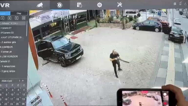 Ankarada spor salonu kavgası 1 kişinin öldüğü silahlı çatışma kamerada