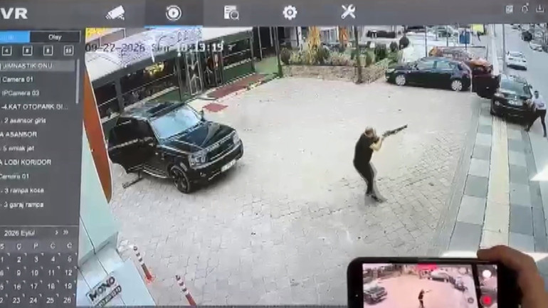 Ankarada spor salonu kavgası 1 kişinin öldüğü silahlı çatışma kamerada
