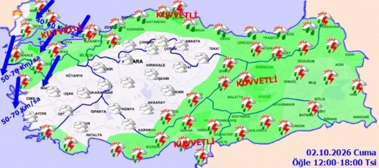 AKOM ve Meteoroloji saat verdi: İstanbul dahil 11 ilde fırtına ve kuvvetli sağanak alarmı