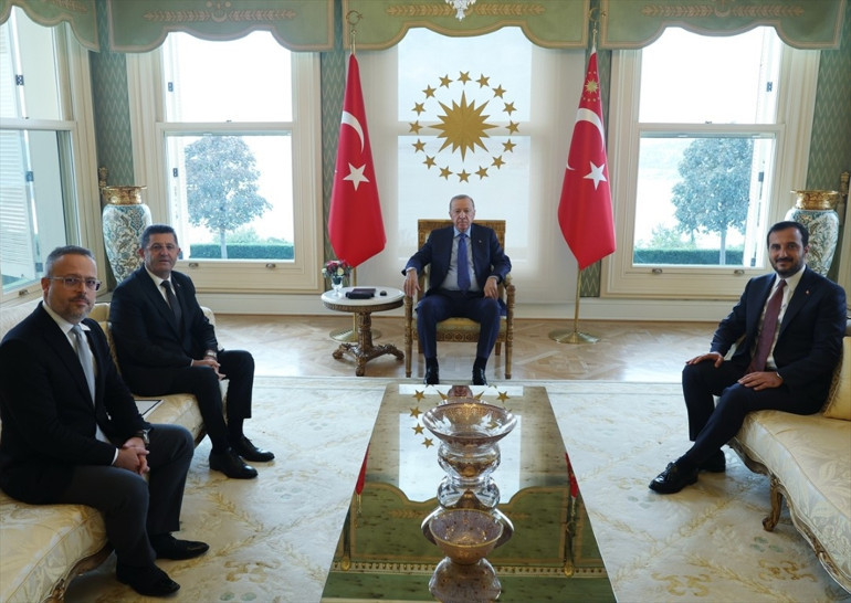 Cumhurbaşkanı Erdoğan, Orhan Çerkez ile Sacit Terziyi kabul etti