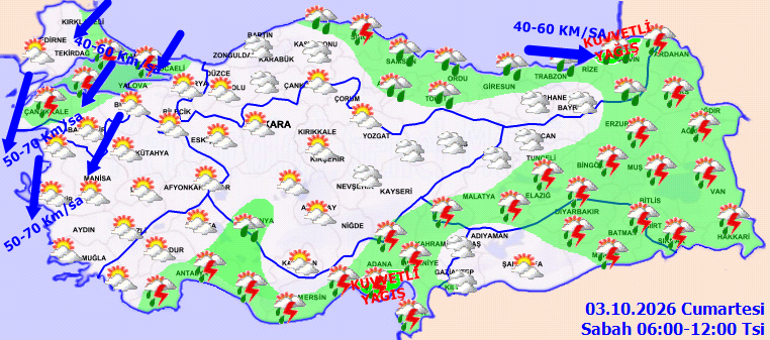 Hafta sonu plan yapanlar dikkat Meteorolojiden kuvvetli yağış ve fırtına uyarısı... 4 il için sarı kod