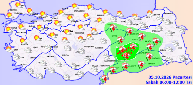 Meteoroloji 3 ili uyardı: Kuvvetli yağış geliyor... Dolu yağışı, fırtına ve sel riskine dikkat
