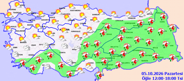 Meteoroloji 3 ili uyardı: Kuvvetli yağış geliyor... Dolu yağışı, fırtına ve sel riskine dikkat