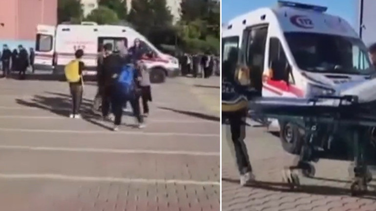 Başakşehirde ortaokulda bıçaklı saldırı: Yaralı öğrenciler var
