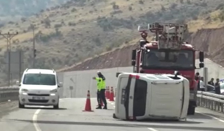 Batmanda mucize kurtuluş: Takla atan otomobilden burnu bile kanamadan çıktı