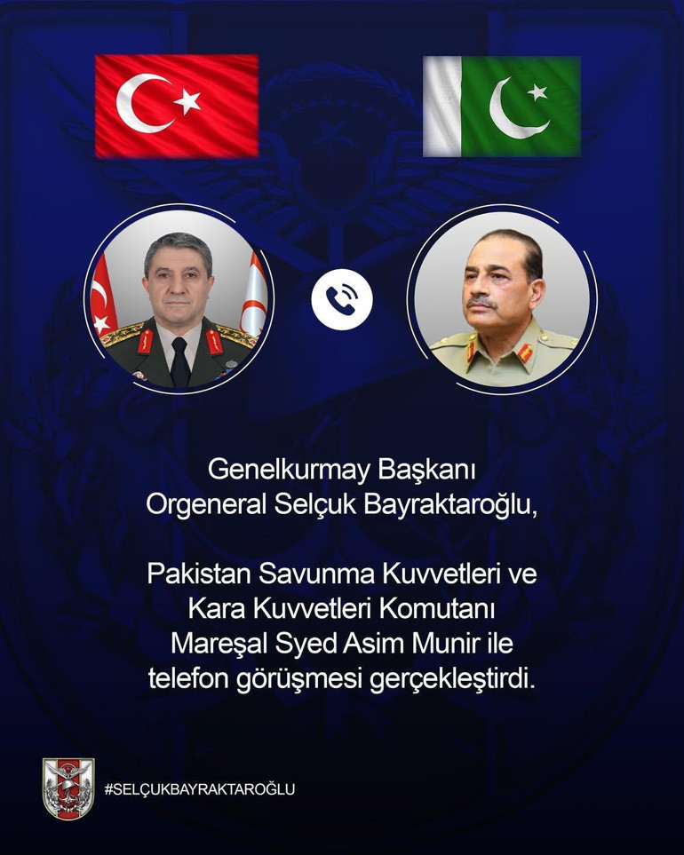 Türkiye ve Pakistan arasında kritik temas: Orgeneral Bayraktaroğlu, Mareşal Munir ile görüştü