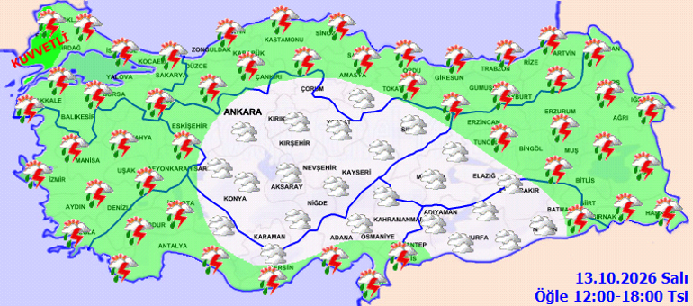 Meteoroloji ve AKOM saat verdi İstanbul dahil çok sayıda il için sağanak ve fırtına uyarısı