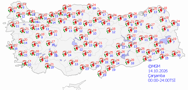 Meteoroloji ve AKOM saat verdi İstanbul dahil çok sayıda il için sağanak ve fırtına uyarısı