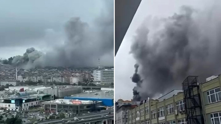 Bayrampaşada korkutan yangın Çok sayıda ekip sevk edildi