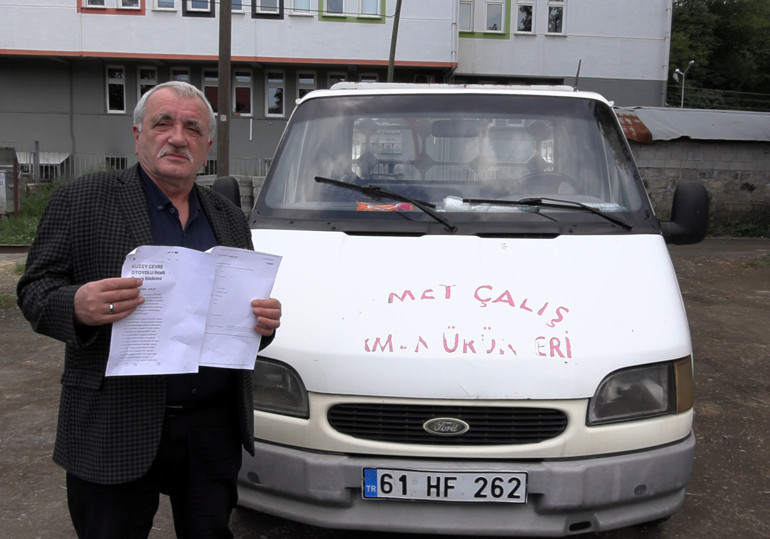 17 yıldır Trabzondan çıkmayan kamyonete İstanbuldan geçiş ihlali cezası geldi